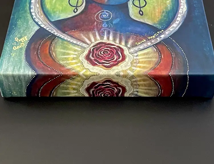 Sacred Heart’s Fire - Gallery Wrapped Canvas Print (9x12 in) Ready To Hang