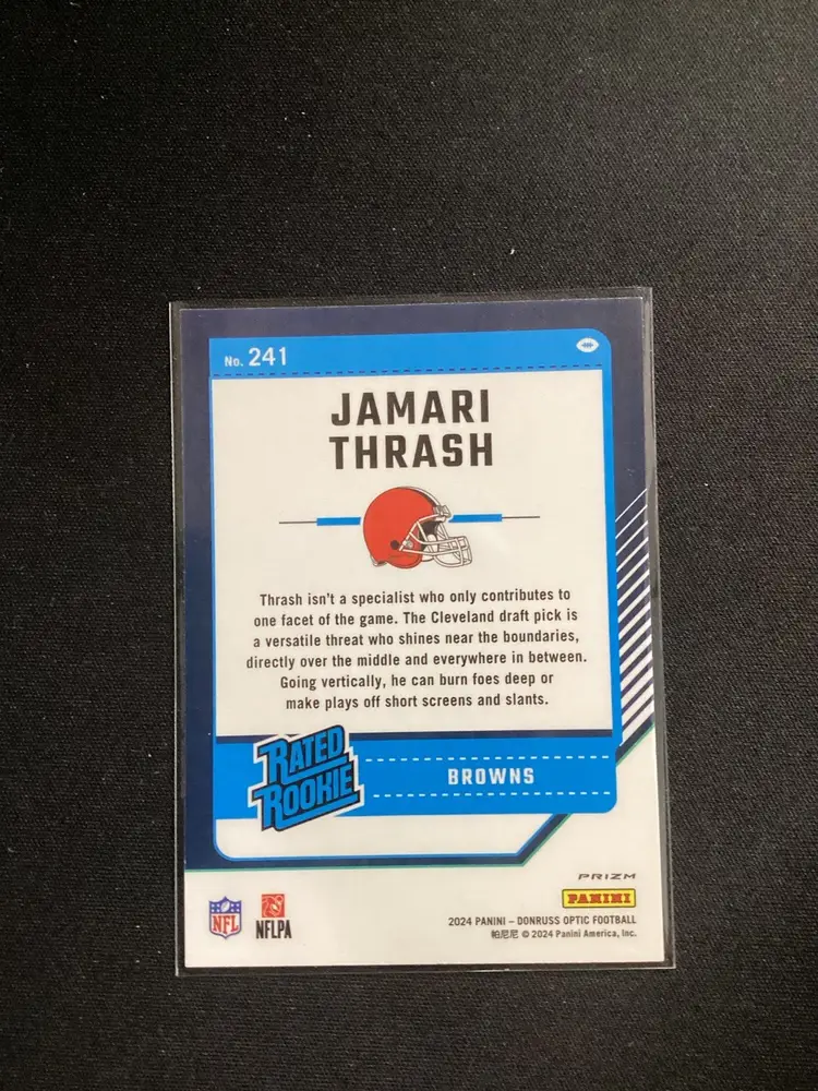 Jamari Thrash 2024 Donruss Optic Freedom Prizm SSP Case Hit Browns