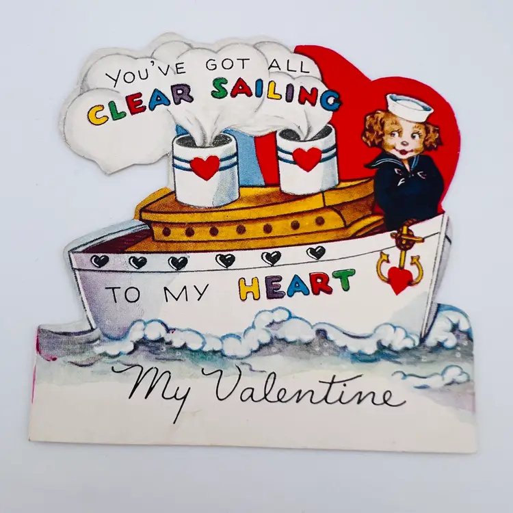 Clear Sailing Vintage Valentine By A-Meri-Card