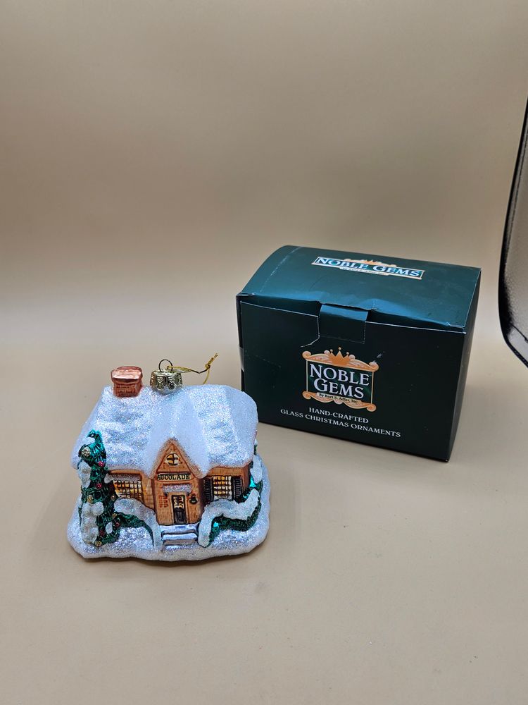 Kurt Adler Accolade House Hand Blown Christmas Ornament w/Box