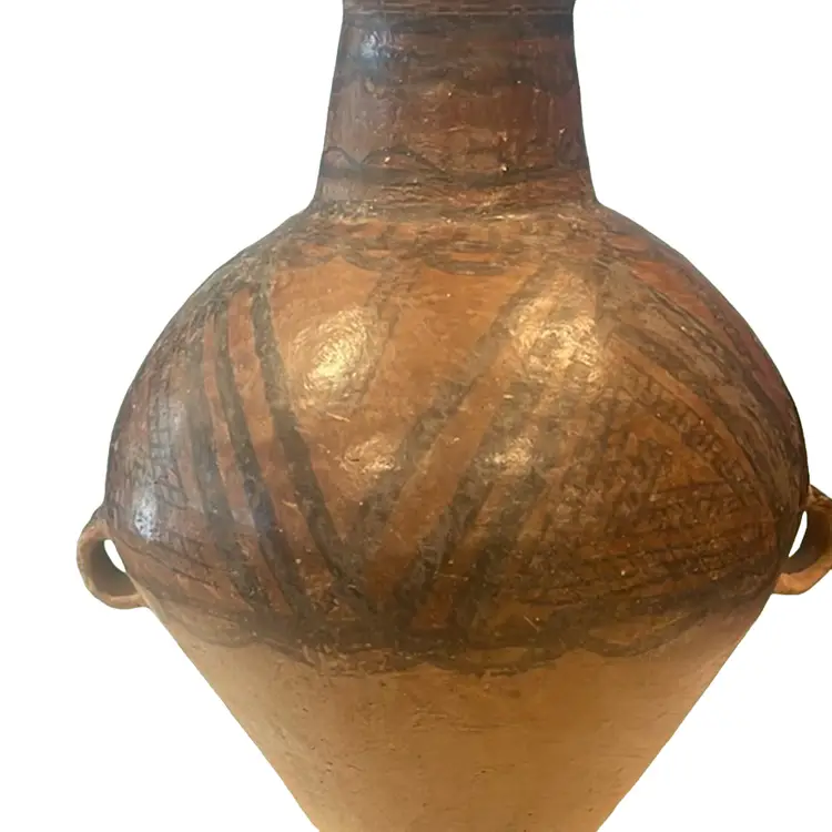 Hand Painted Paleolithic Era Chinese Vase/Water Jar