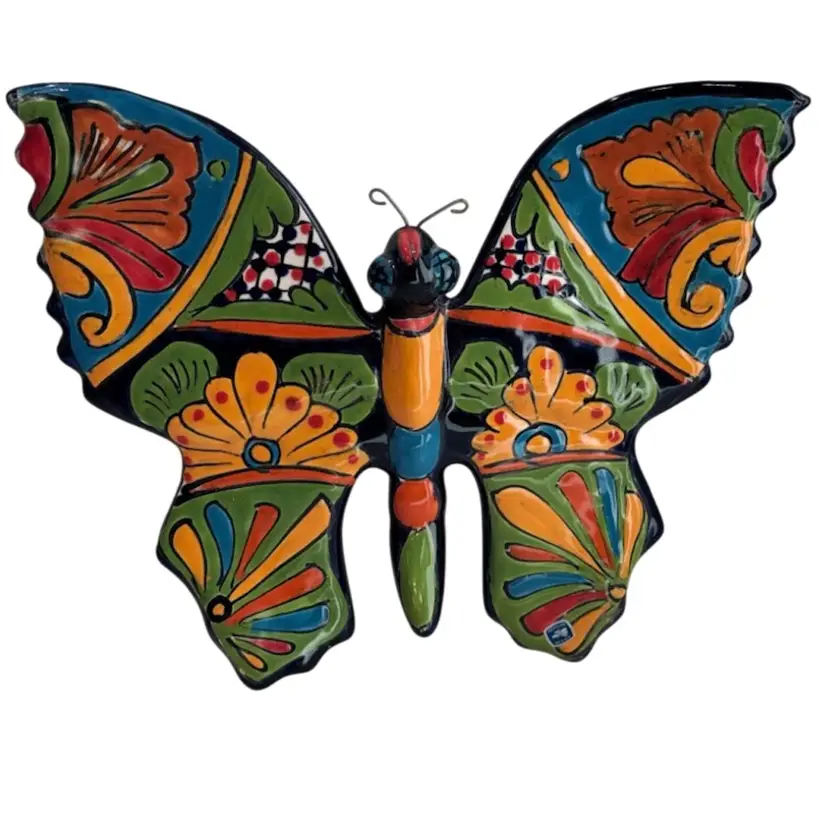 Talavera Multicolored Butterfly Wall Ceramic