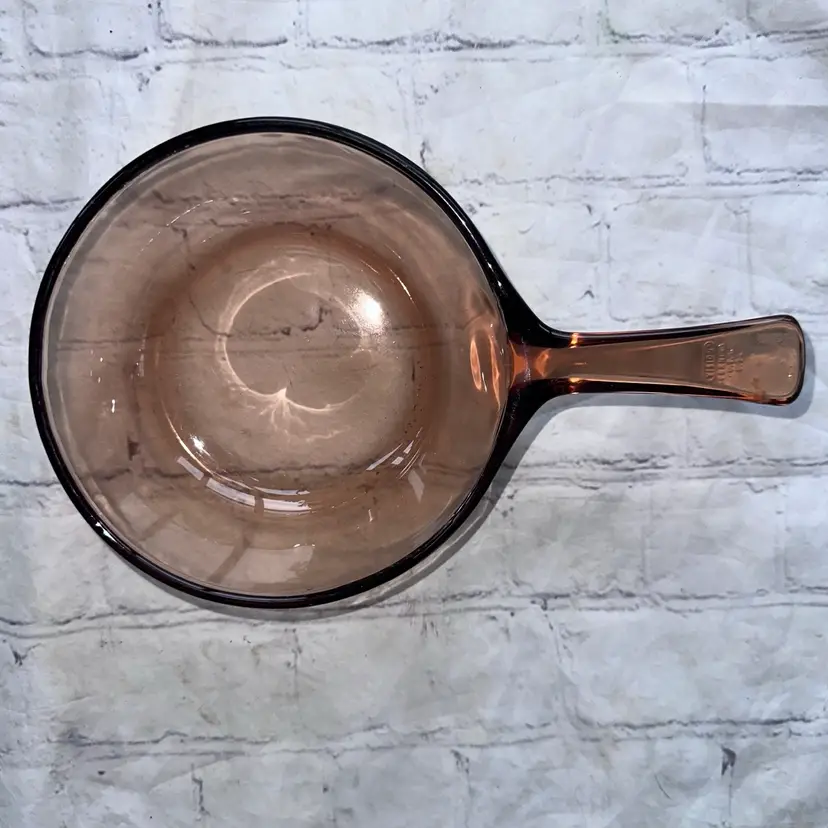 Excellent PreOwned Vintage Amber Vision Corning 0.5L Sauce Pan USA No Lid