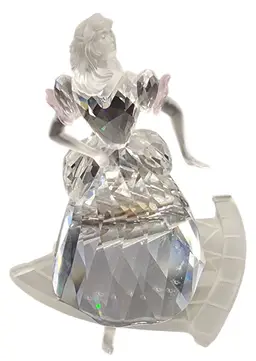 Swarovski Silver Crystal Collection Cinderella 255108 2005 Retired Slipper Steps
