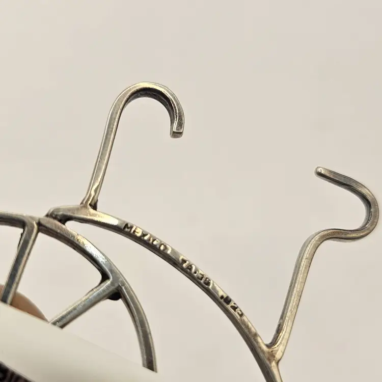 #107 Vintage Sterling Silver Mexico Taxco Bicycle Brooch