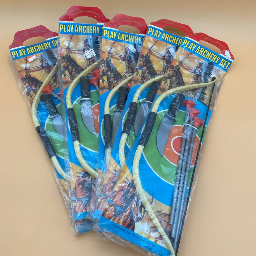 Bundle of 5 Play Archery Sets - NOS Vintage Toy Store - Bows, Arrows & Knives