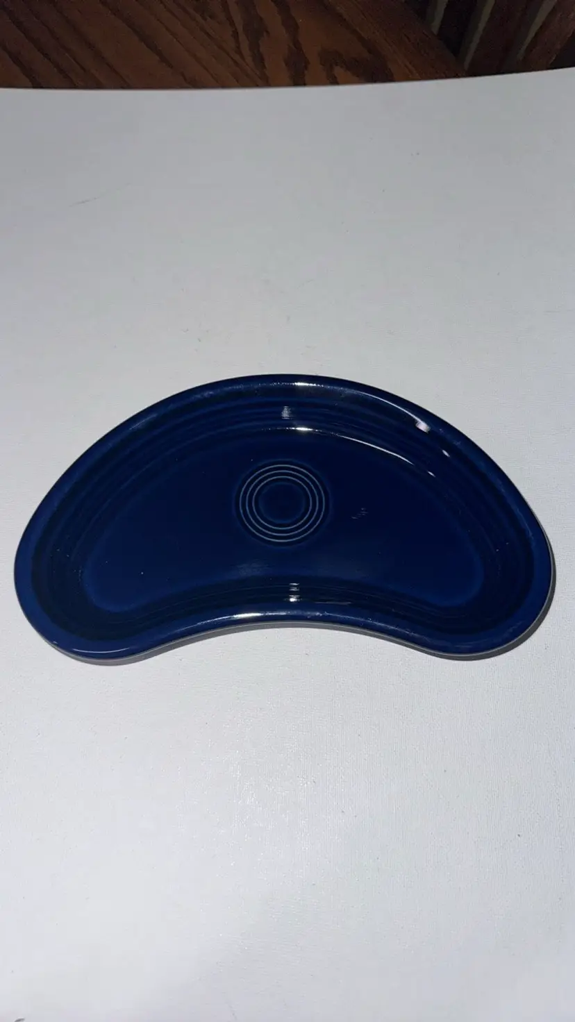 Fiesta crescent plate cobalt