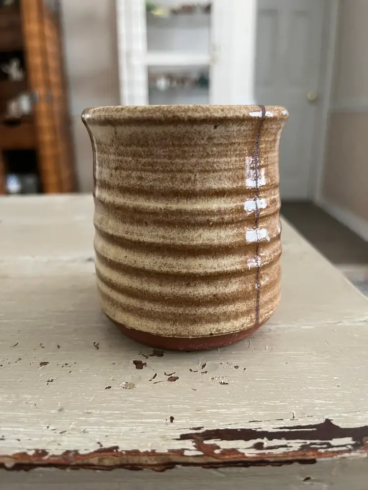 Studio Pottery Vase/Pen Or Pencil Cup