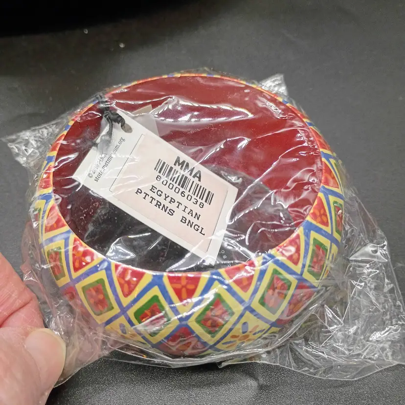 Metropolitan Museum of Art Wide Bangle Egyptian Patterns New with tags and box