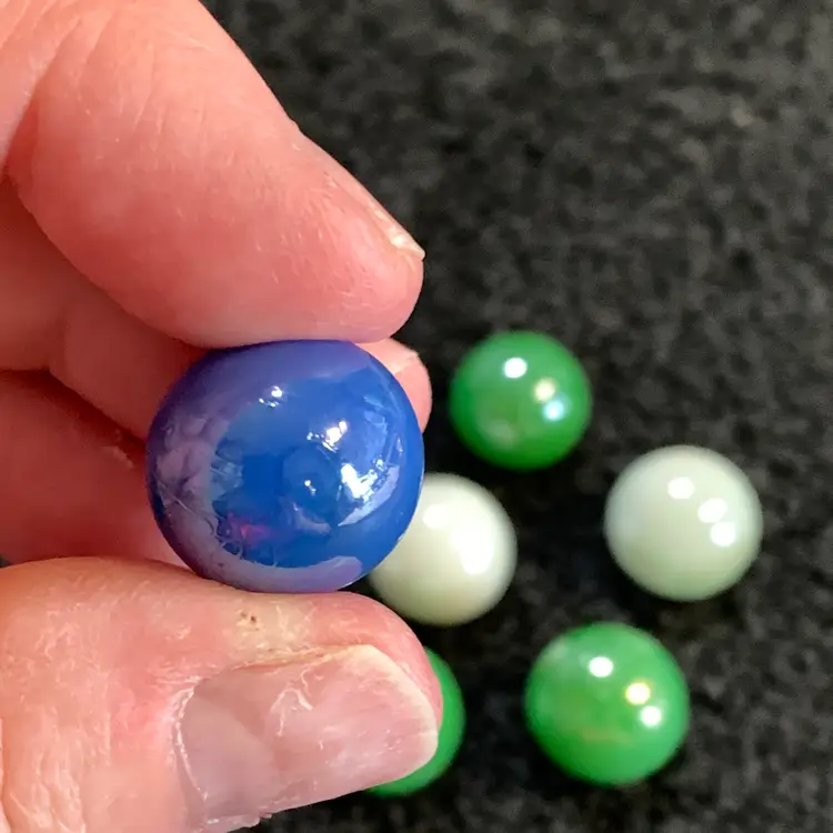 7-Solid Glass Marbles 5/8"