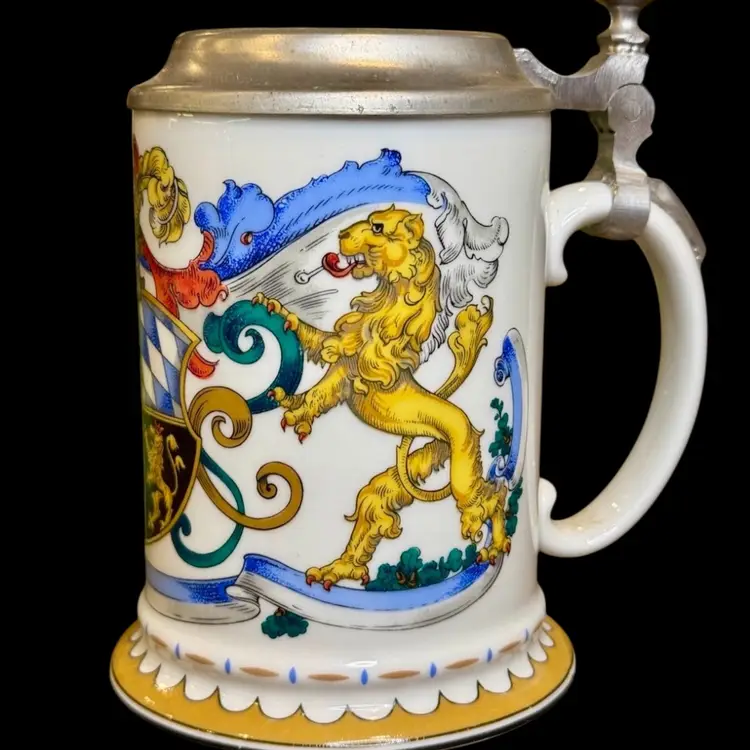 Bavaria Shield and Lion Porcelain Beer Stein