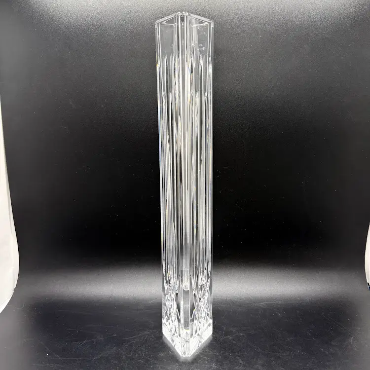 Waterford Lismore Diamond Shaped 11" Clear Crystal Vase Made In Ireland