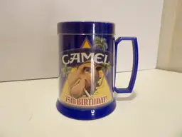 *Vintage 1988 Joe Camel Cigarettes 75th Anniversary Thermo-Serv Plastic Beer Mug