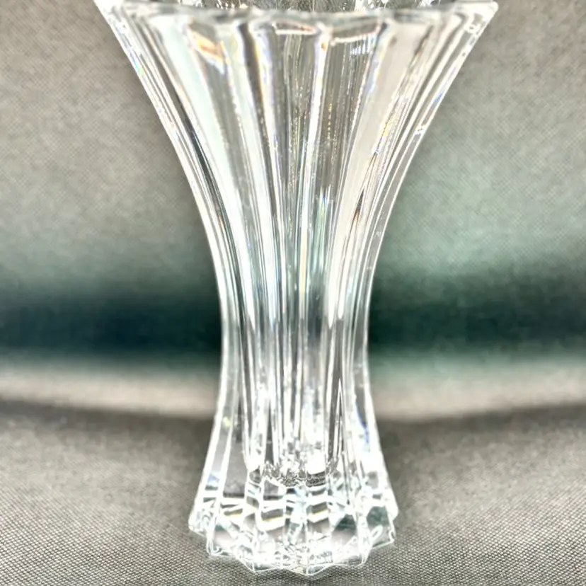 Marquis By Waterford Ellison Crystal Clear Vase, Imprinted On Bottom, Handcrafted In Germany