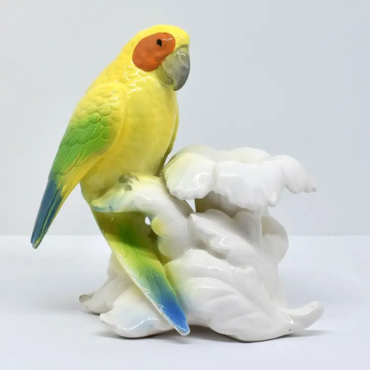 Takahashi San Francisco Ceramic Parrot Candlestick Holder