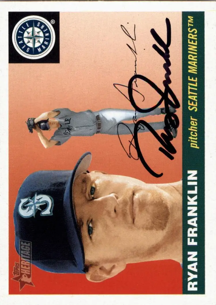 Ryan Franklin Signed Seattle Mariners 2004 Topps Heritage #249