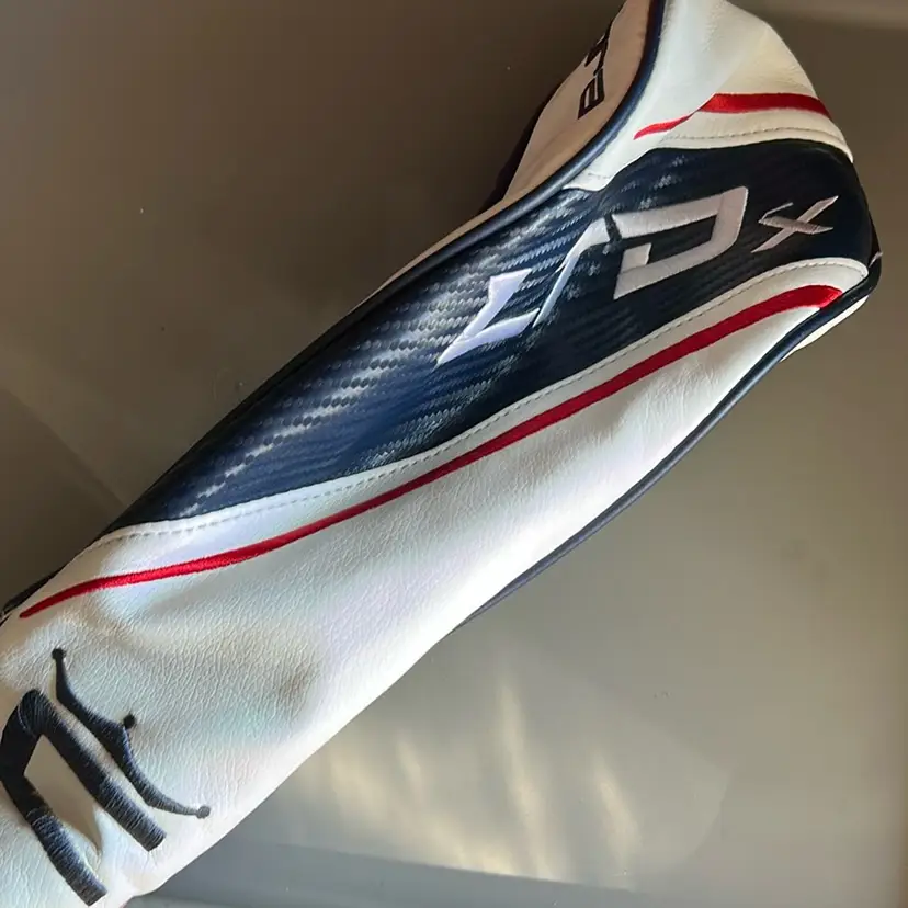 Cobra LTD X Driver Golf Head Cover White / Blue / Red Lightly Used Condition