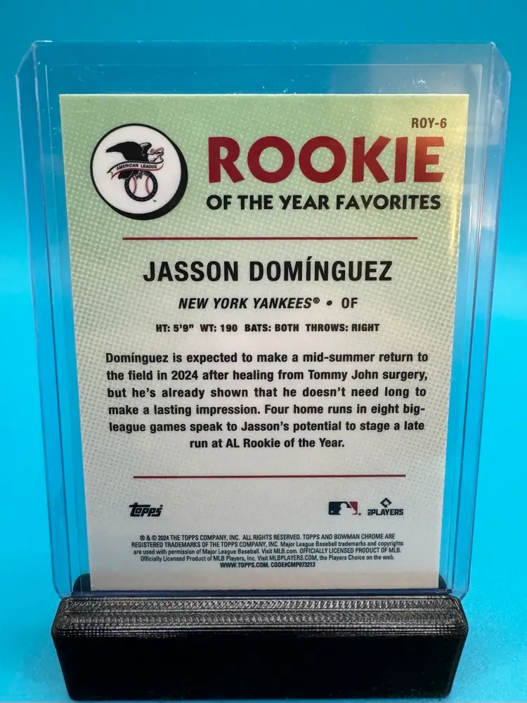 Jasson Dominguez Bowman ROTY Favorites RC New York Yankees