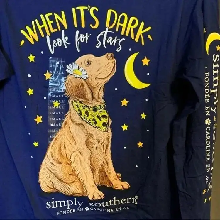 Simply Southern Golden Retriever When It’s Dark Inspirational Long Sleeve Tee