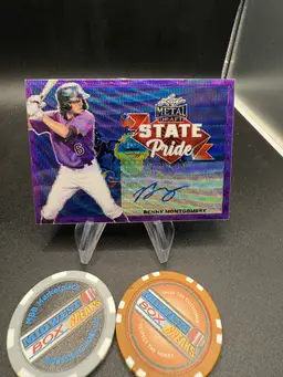 Benny Montgomery Auto #/15 2021 Leaf Metal State Pride Colorado Rockies