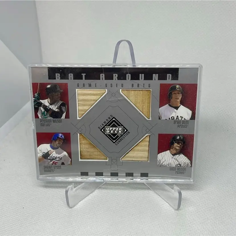 2002 UD DIAMOND CONNECTION BAT AROUND QUAD BATS WILSON/GILES/GREEN/TODD HELTON