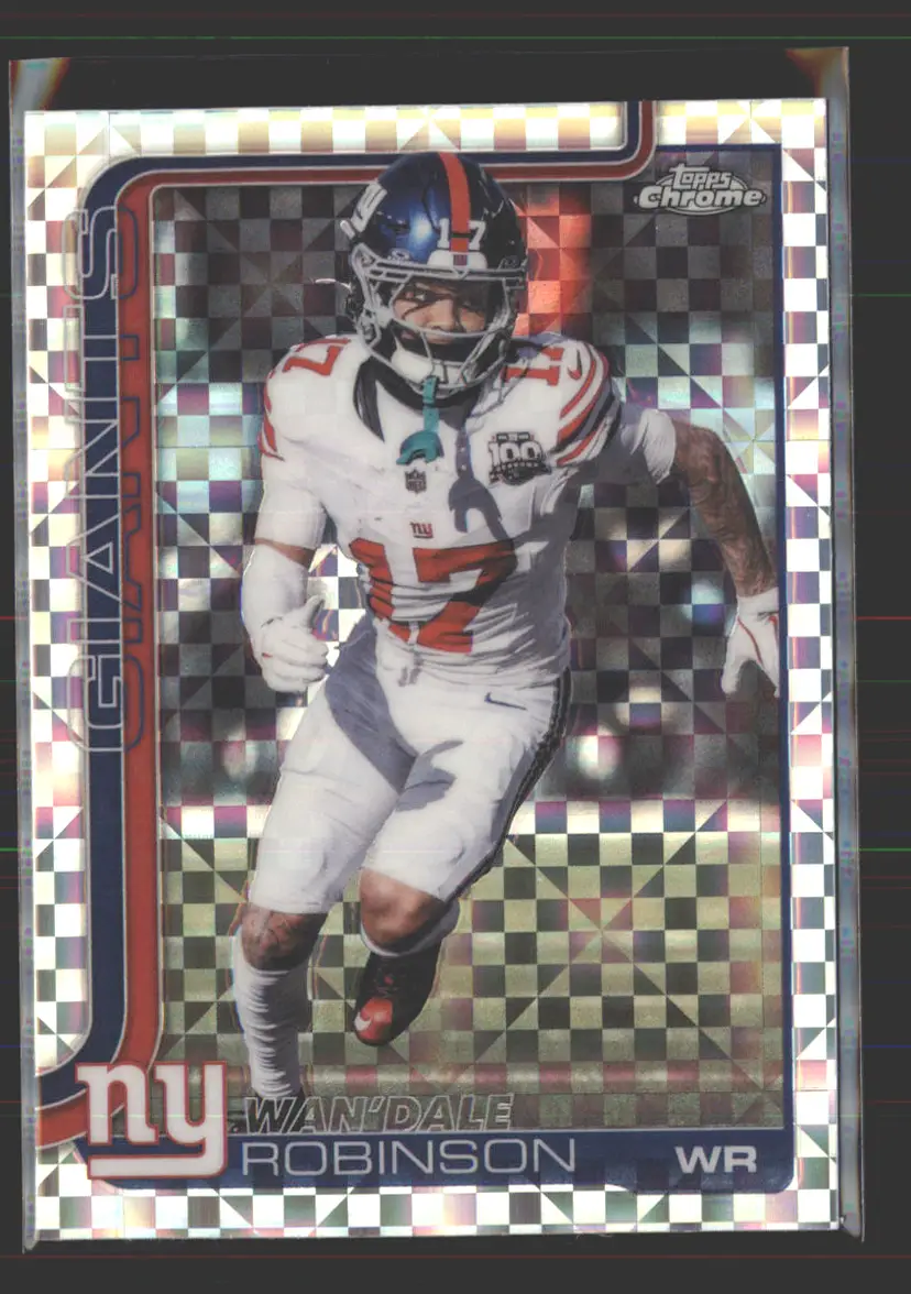 Wan'Dale Robinson 2025 Topps Chrome X-Fractor #227 - (142) - New York Giants