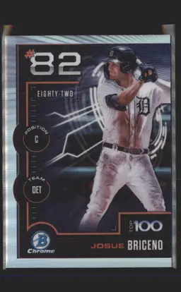 2025 Bowman #BTP-82 Josue Briceno Bowman Scouts Top 100 - (137) - Detroit Tigers