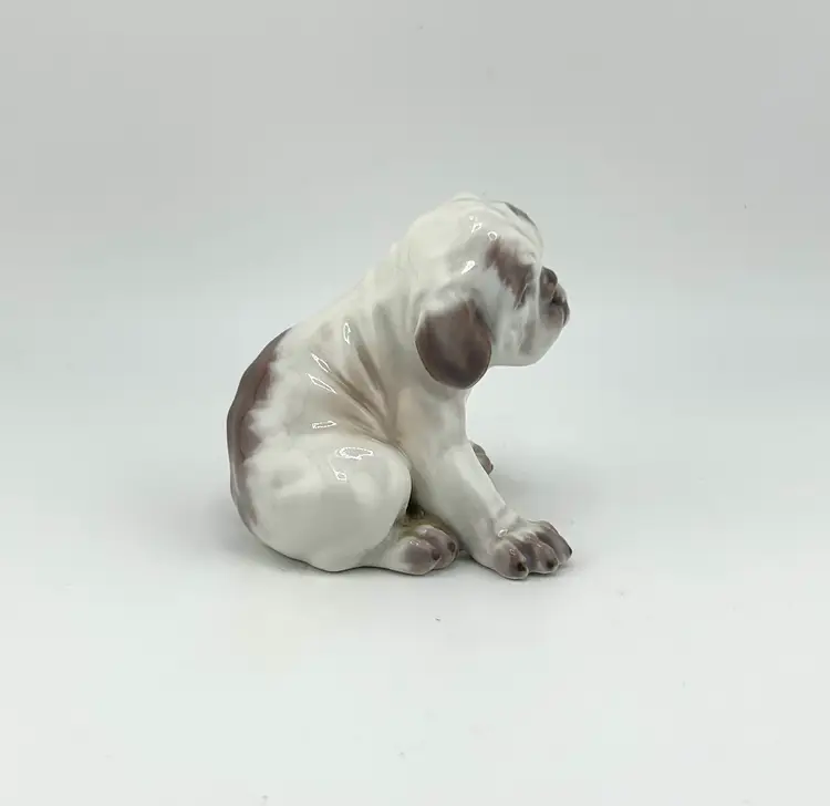Royal Copenhagen Dahl Jensen 1139 Porcelain Bull Dog Pup 2.5"x 2.75"x 2.5"