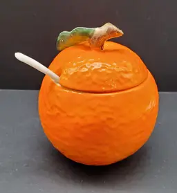 Vintage Orange Fruit Compote or Covered Sugar Japan