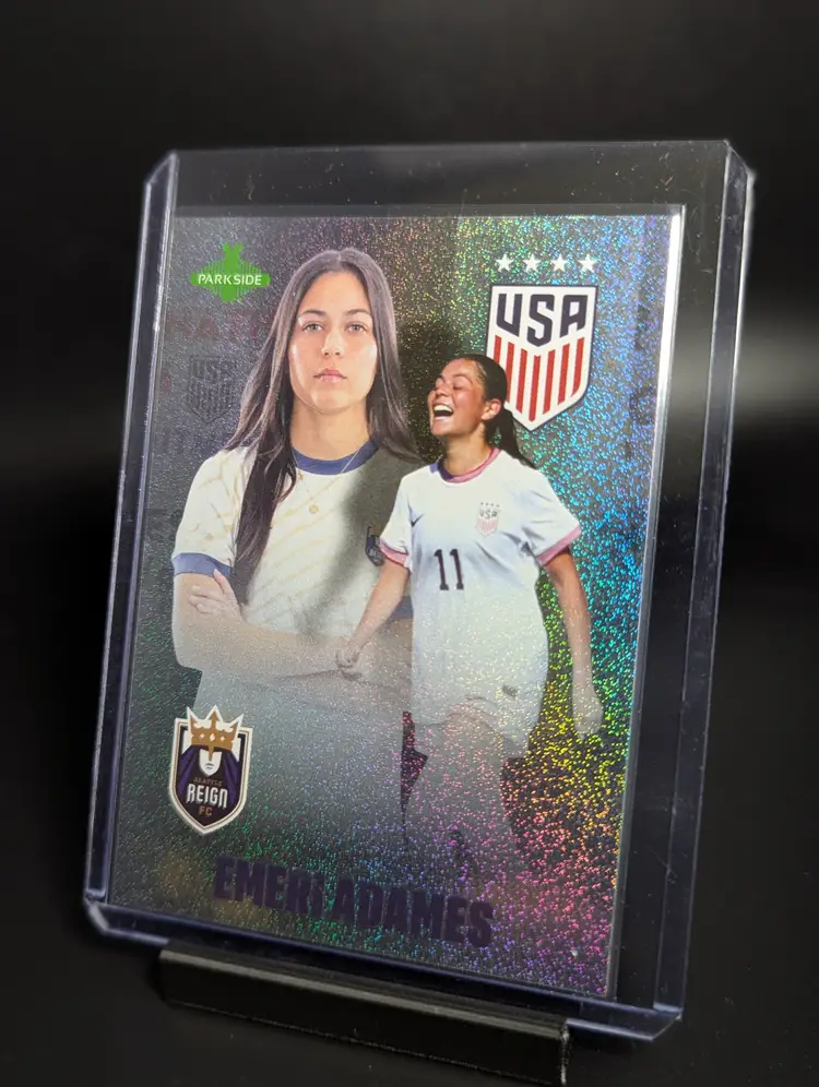 2025 Parkside NWSL/USWNT Club and Country Shimmer Foil Emari Adames Seattle Reign