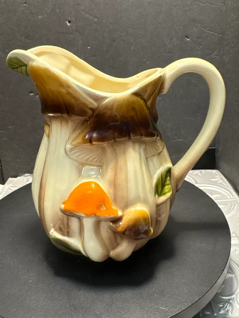 Homco Mushroom Pitcher/Large Creamer - 1970's