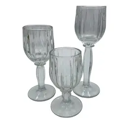 Home Interiors Tiered Glass Candle Holders Ribbed 3 Piece Set Votive NEW in Box