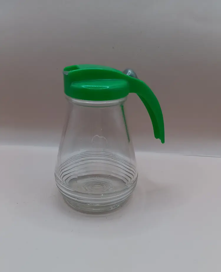 Vintage Federal Tool Corp Syrup Dispenser with Green Lid 5"