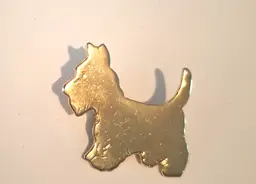 Vintage Gold Tone Scottie Scotty Brooch Pin 1 1/8 inches Long