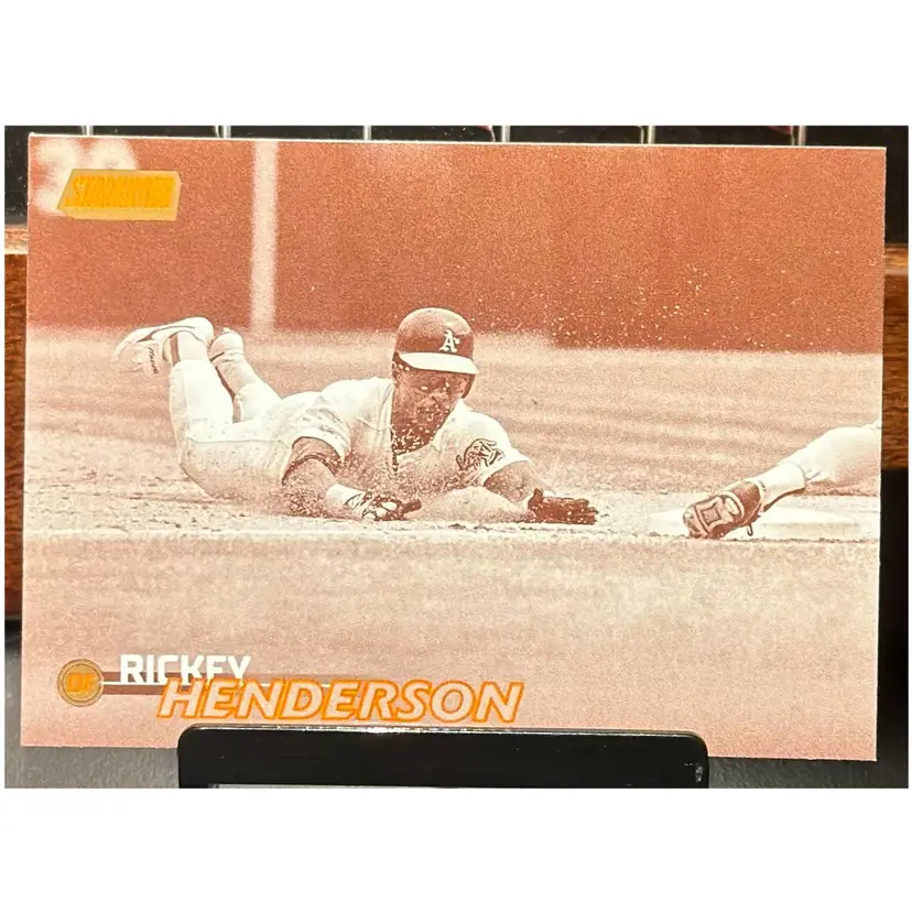 Rickey Henderson Oakland Athletics / Oakland A’s 2023 Stadium Club Sepia (retail only)and Red Foil