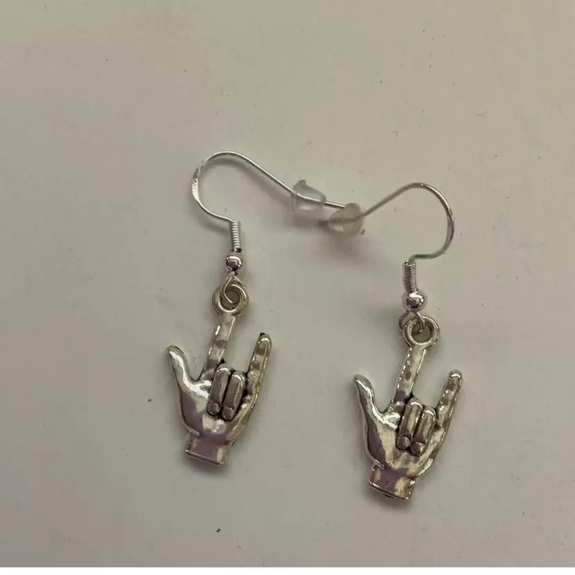 I Love You Charm Earrings- Hook