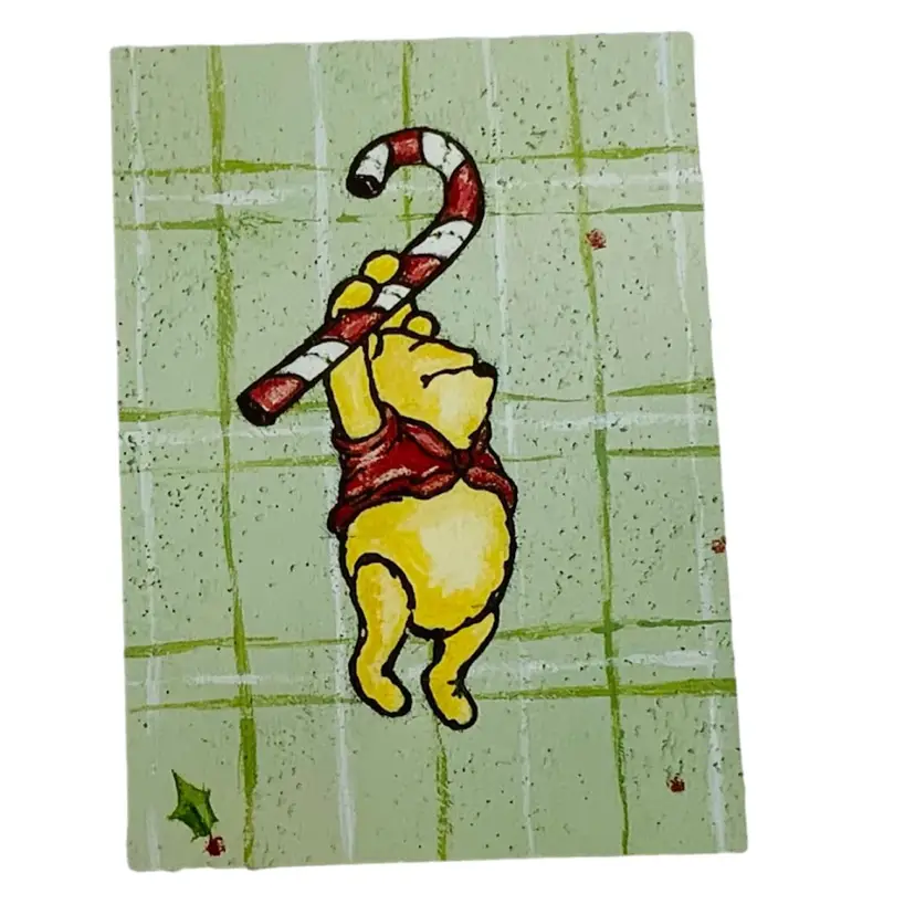 Vintage Classic Winnie The Pooh Holiday Postcard