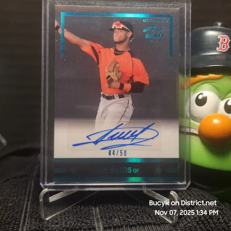 2020 Leaf Draft Auto Blue - Luis Matos San Francisco Giants 44/50