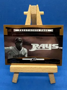 2005 Playoff Prestige Carl Crawford Prestigious Pros Bronze SP /100 Tampa Rays