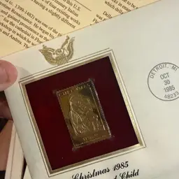 Gold Plated Stamp 1985