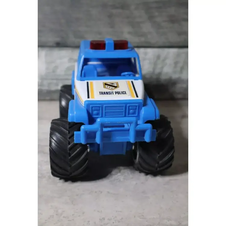 1987 Vintage REMCO "TUFF ONES" Transit Police Big Wheels Jeep, Blue & White