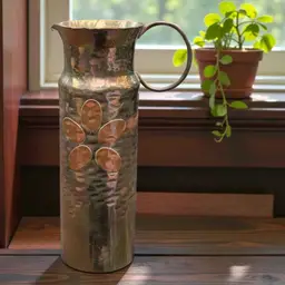 Handmade Hammered Brass and Copper Vase Jug-Fairthorne Studios '83 Canada