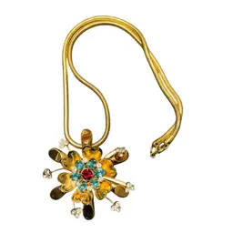 Vintage Coro 40’s Brooch Pendant Star Flower Pin Or Necklace. Signed.