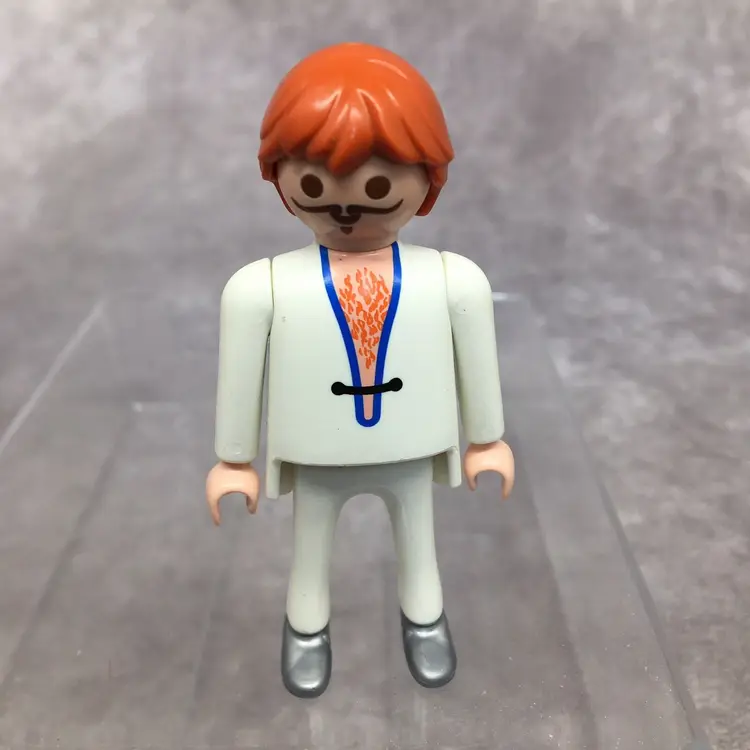 Playmobil Man w/ Red/Orange Hair & Hairy Chest
