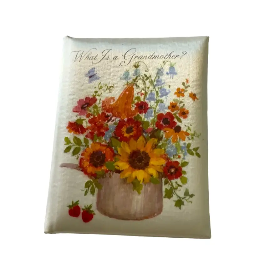 Sweet Vintage Silk And Velum Book - What Is A Granddaughter