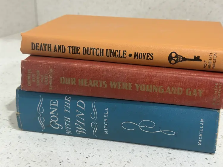 Vintage Antique Books For Staging Risers Old Books