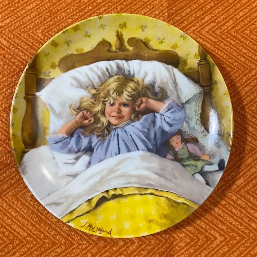 John Mcclelland’s “Awakening” Becky’s Day Collection Decorative Plate 