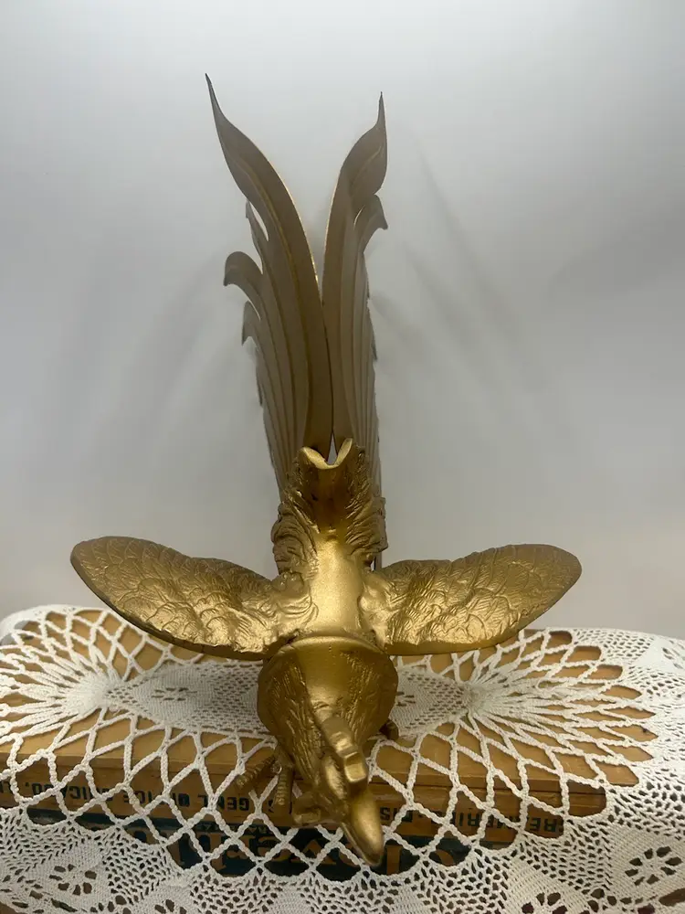 Gold Metal Rooster Made In Japan 8x9
