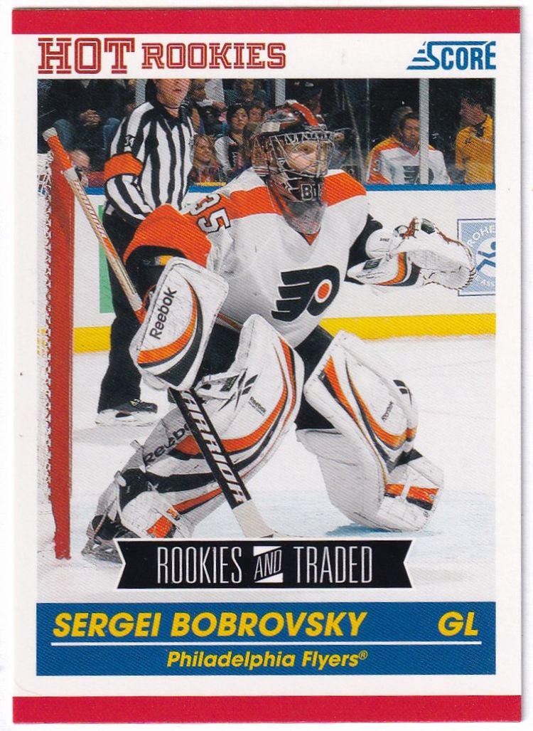 2010-11 Score #617 Sergei Bobrovsky RC Philadelphia Flyers Hockey Card