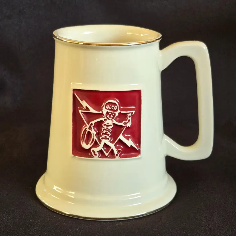 Beer Stein Ceramic ULCO Utility Line Construction Atomic Electric Lineman Vintage